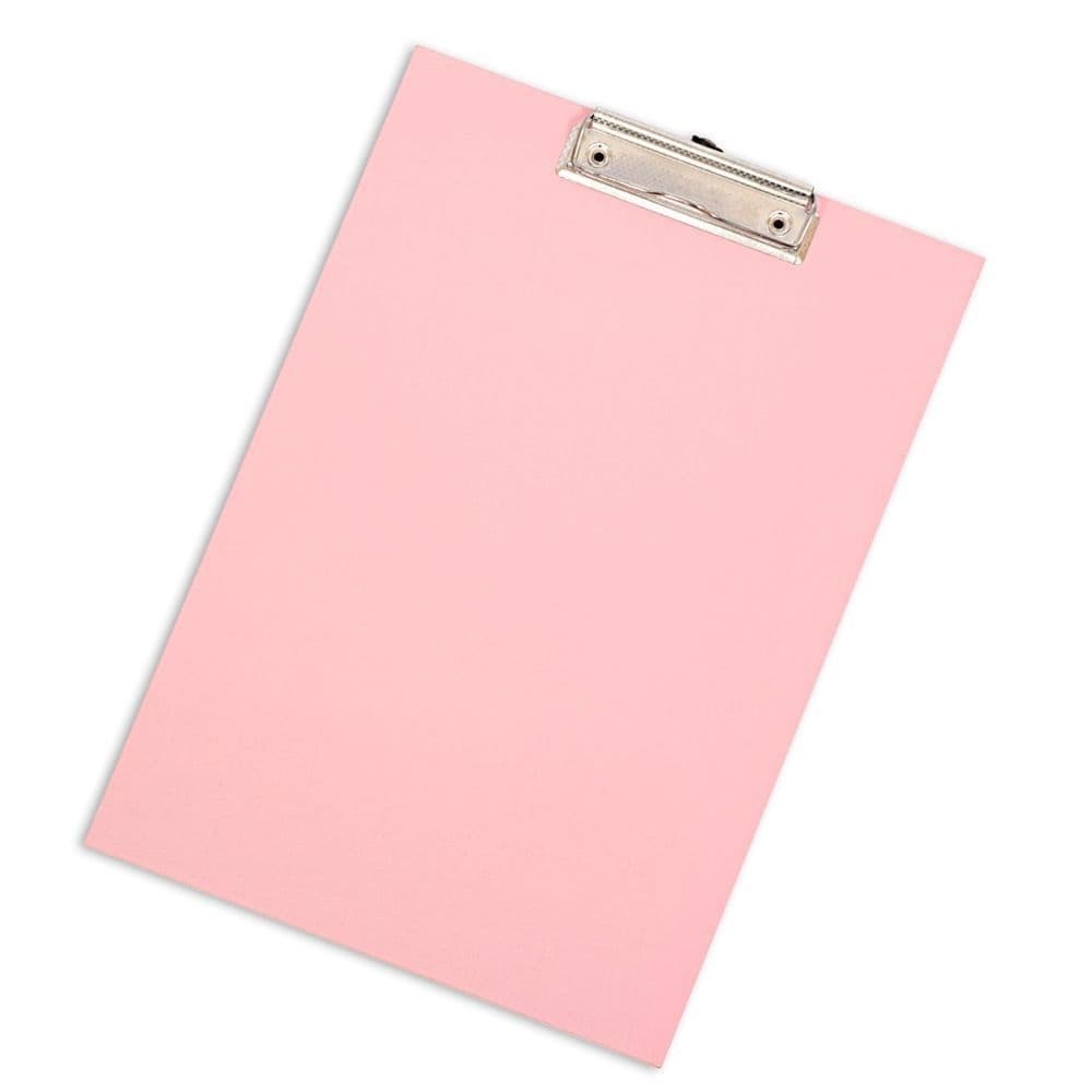 Prancheta A4 Rosa E Azul Mdf Com Oficio Prendedor