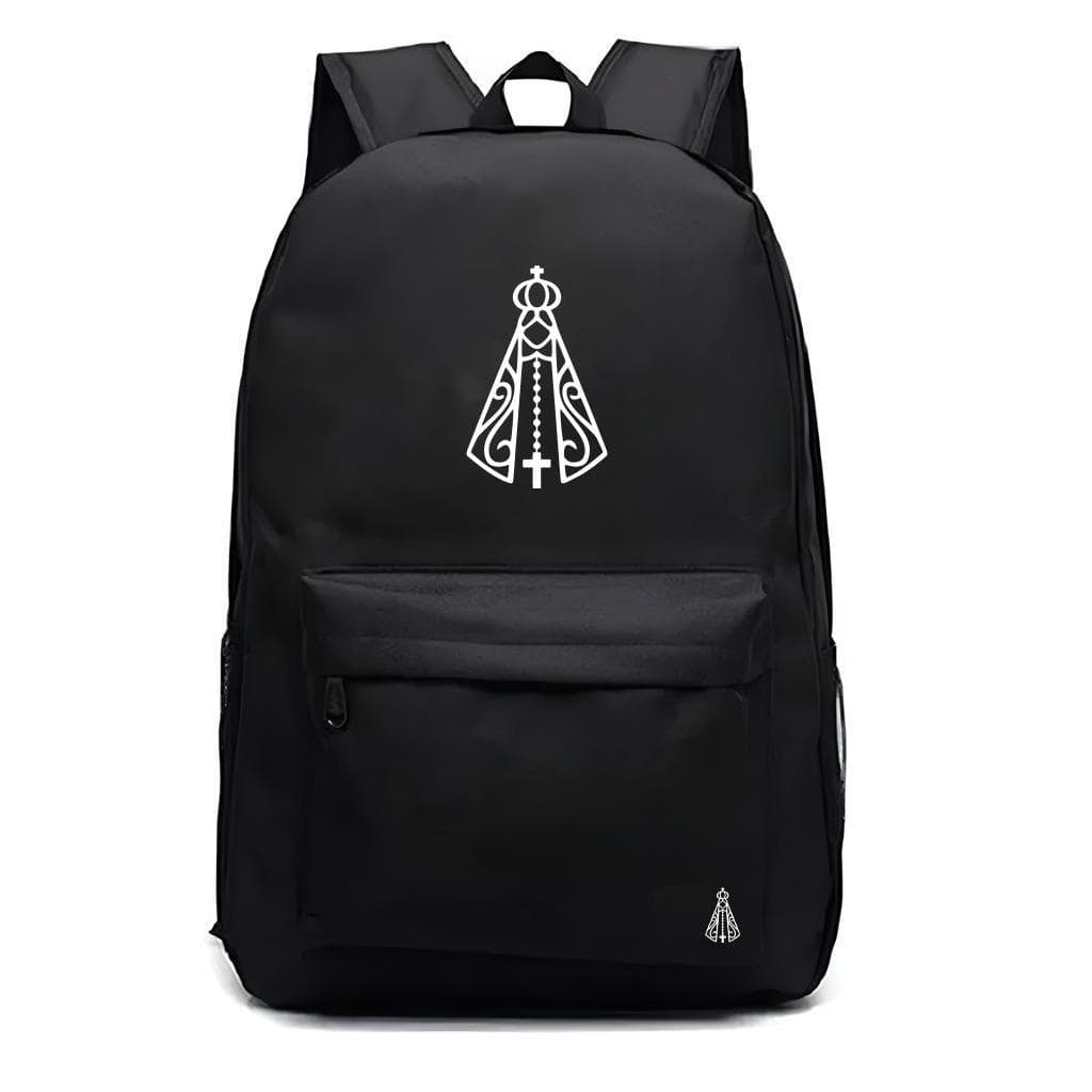 Mochila versátil N. S. Aparecida Masculinas Feminina, três compartimentos, Passeio. Trabalho. Escolar, comporta notebook