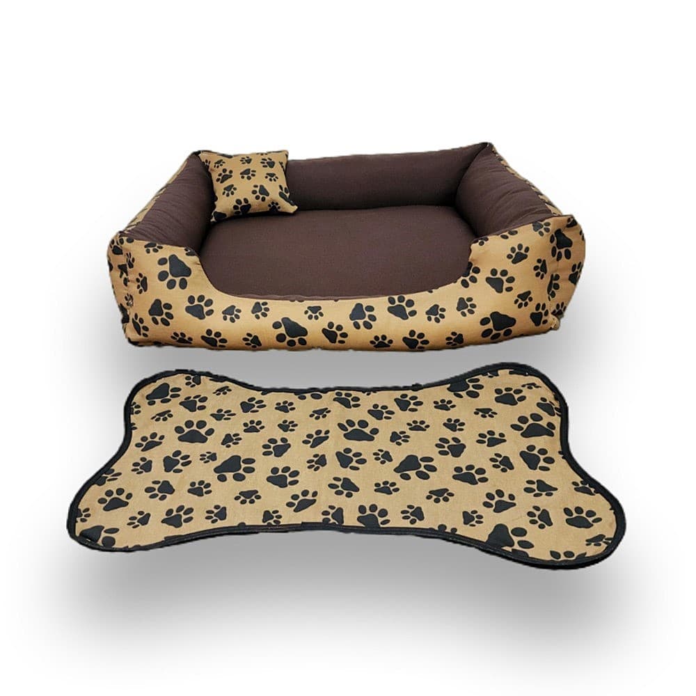 cama pet grande cama de cachorro cama G lavável caminha 70x70cm+ tapete pra comedouros