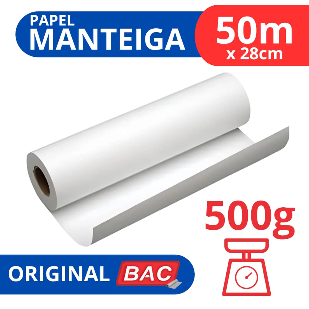 Rolo De Papel Manteiga 28 Cm X 50 Metros para Assar Forno Air Fryer Desenhos Arte Original BAC