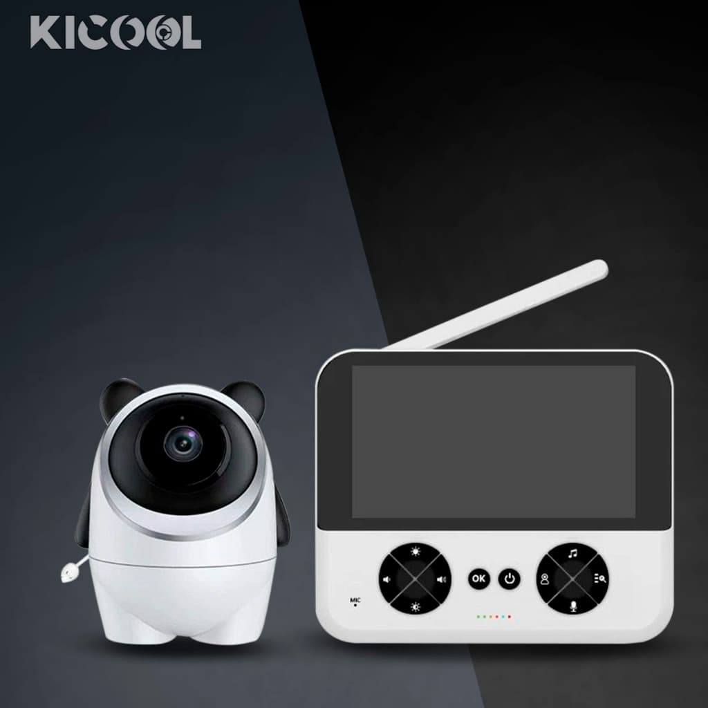 Babá Eletrônica Baby Câmera Com Monitor Som Bivolt Branco