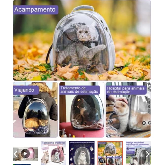 Mochila Pet com Visão Panorâmica - O Transporte Perfeito para Seu Amigo Peludo!