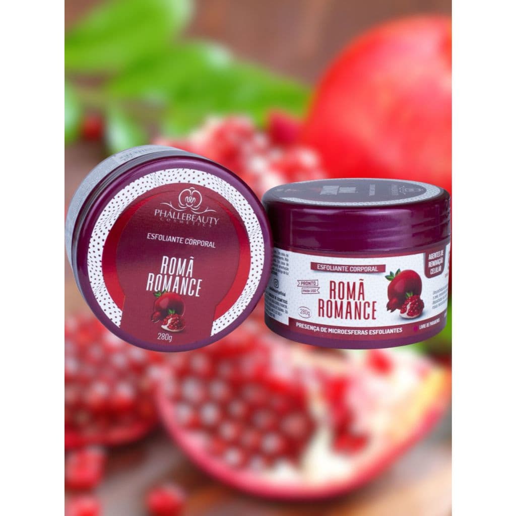 Esfoliante Corporal Romã Romance Phallebeauty 280g : Pele Macia, Renovada e com um Perfume Marcante.
