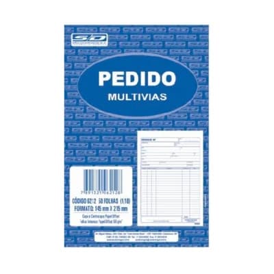 Bloco de Pedido 1 Via Médio 137 mm x 207mm 50 Folhas  São Domingos 6212