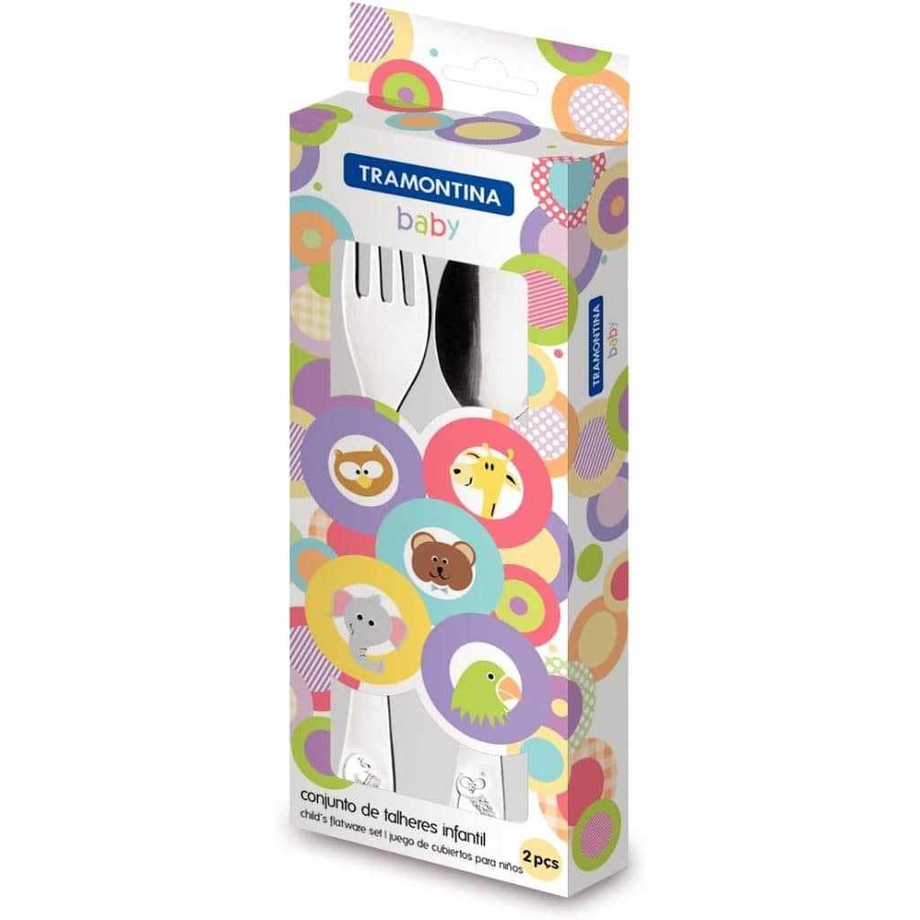 Jogo de Talheres Infantil Aço Inox com 2 Peças Tramontina
