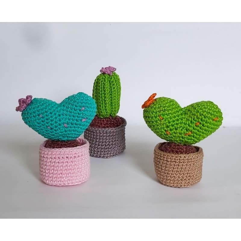 Cactos amigurumi lembrança/chaveiro/decorativos