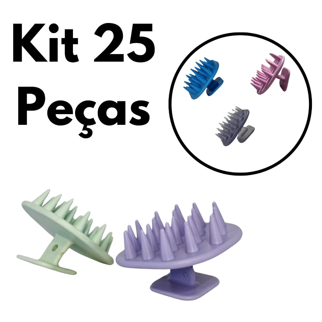 Kit 25 Escova Massageadora De Silicone