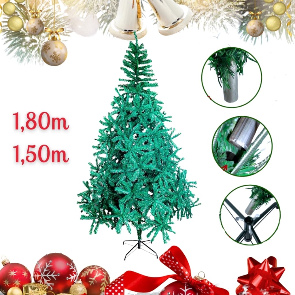 Árvore De Natal Verde Tradicional Pinheiro Luxo 1,80 Altura 750 Galhos Premium