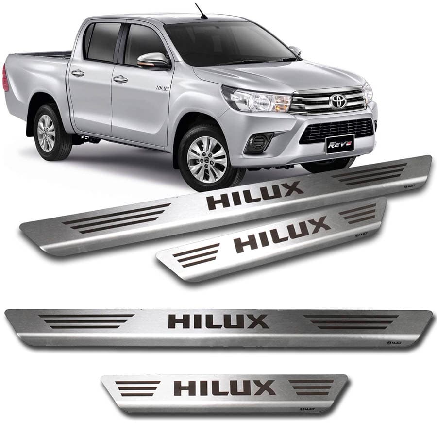 SOLEIRA EM AÇO ESCOVADO TOYOTA HILUX*