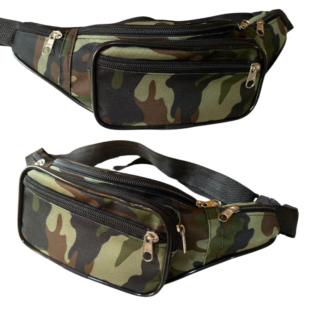 Pochete Bag Motoqueiro Camuflada Ajustável Grande Feminina Masculina