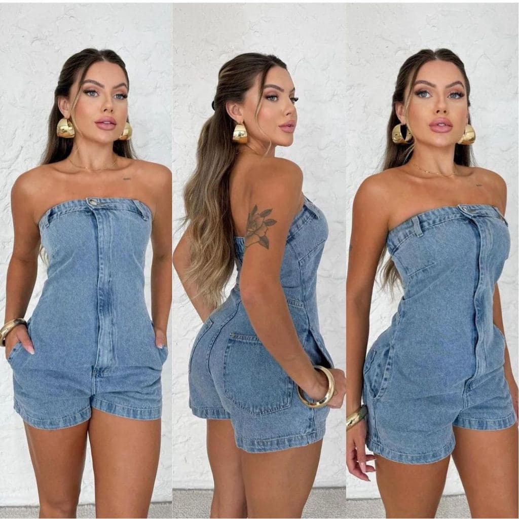 KISSMELADY 3011 4014 8322 8313 3012 528 Macaquinho Feminino Jeans Macacões Escuro Jardineiras