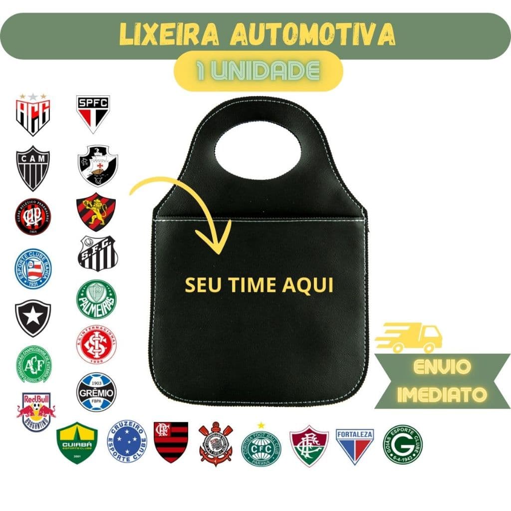Lixo Para Carro Universal Porta Lixo Personalizado Times