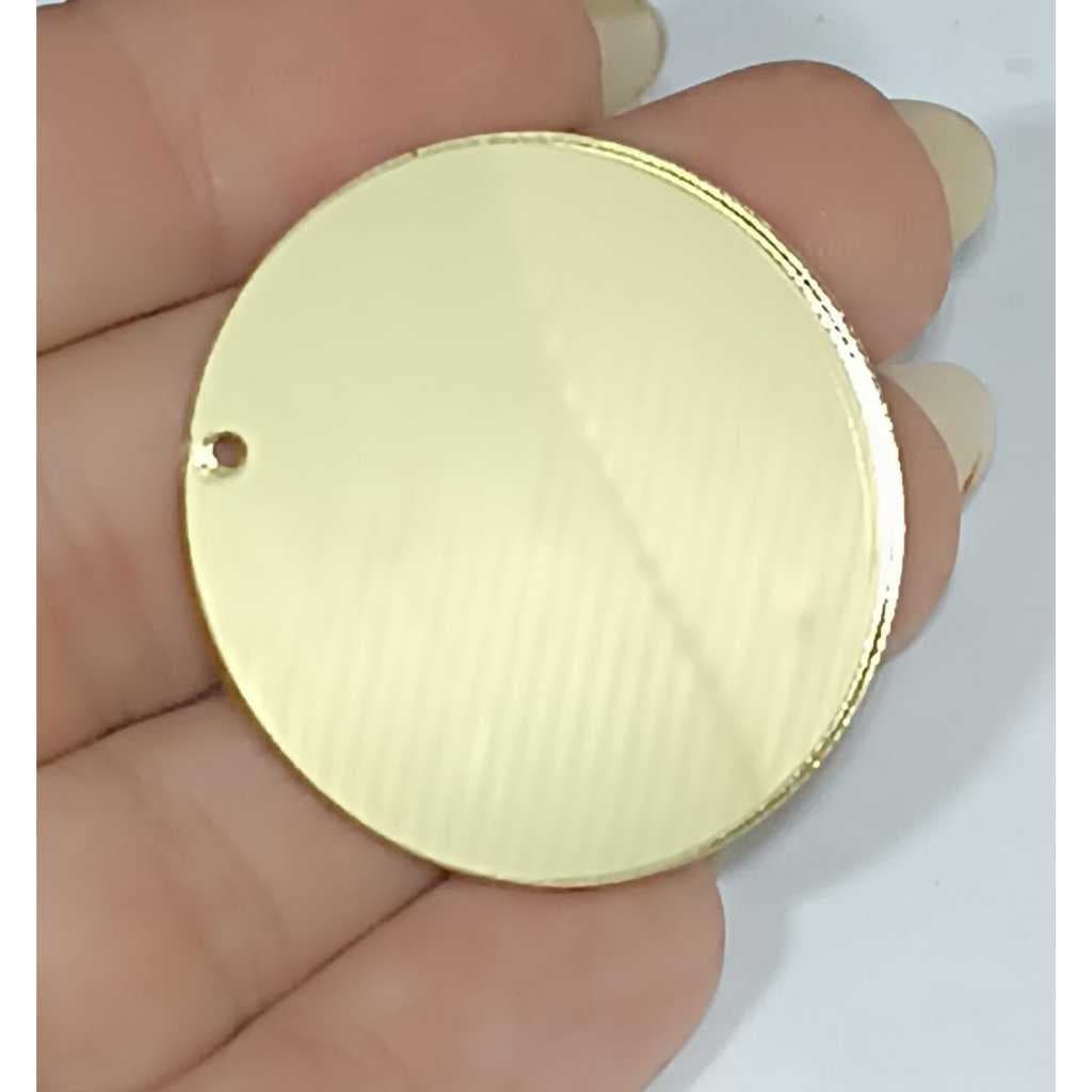 Kit c/ 40 Chaveiros de 4,5 cm em Acrílico Espelhado
