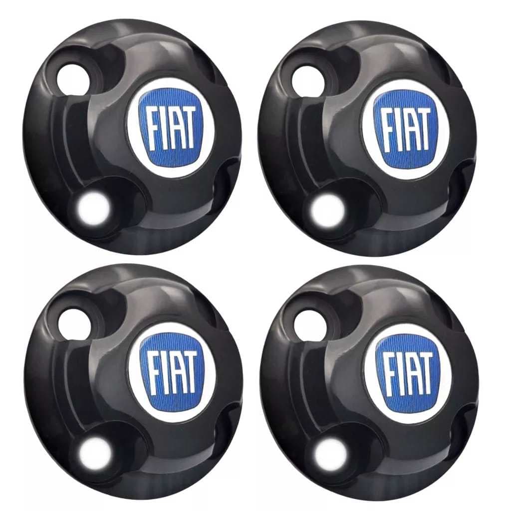 Calotinha centro de roda Fiat Palio uno Strada Punto Doblo aro 13 14 15 4 peças