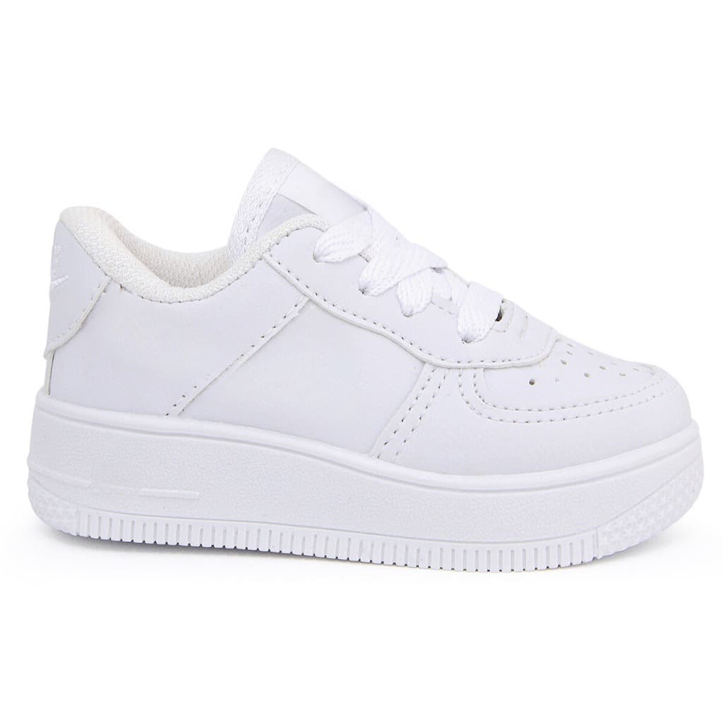 Tênis Infantil Bebê Casual Menino Calce Fácil Branco Super Confortável Linha Premium