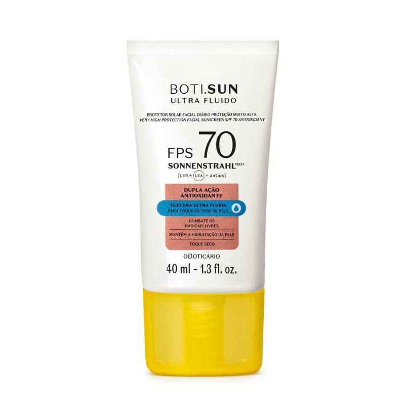 Boti.Sun Ultra Fluido FPS 70 - Protetor Solar Facial Antioxidante 40ml O Boticário