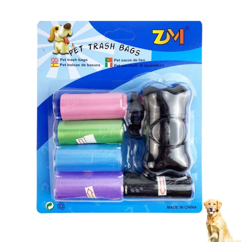 Kit de Sacos de Lixo para Animais de Estimação com Dispensador de Osso - Praticidade e Higiene para Passeios
