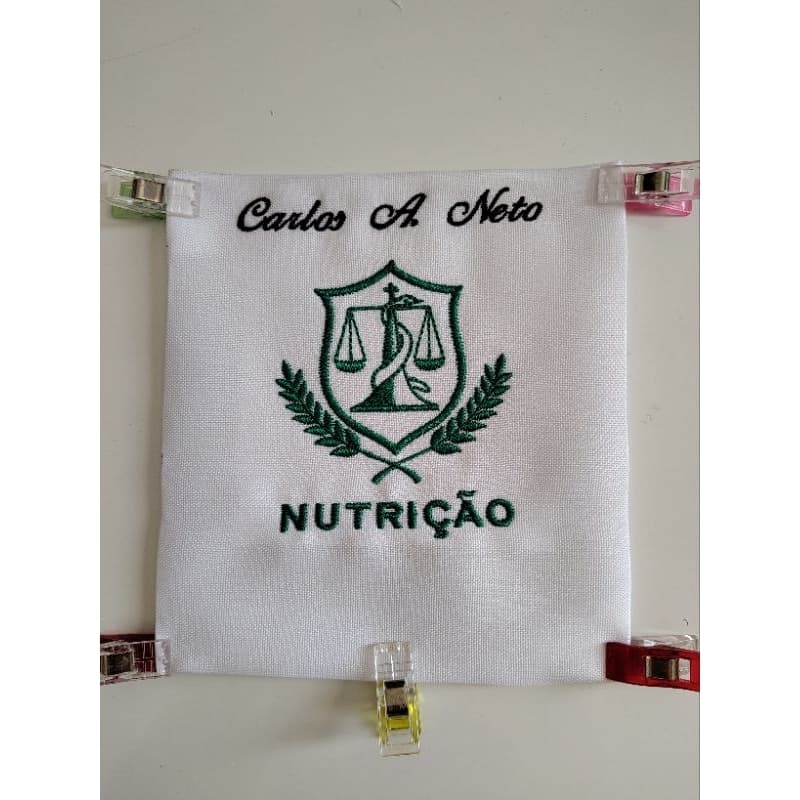 BOLSO BORDADO PARA JALECO  UNISSEX -CURSO JALECO-NOME JALECO-LOGO JALECO