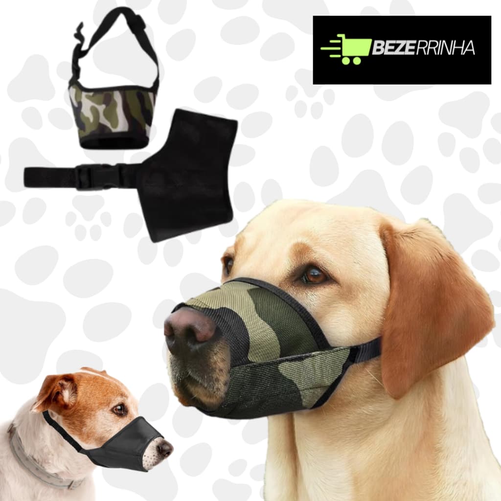 Focinheira Para Cães De Cachorro Ajustável Pet 3 tamanhos - pronta entrega