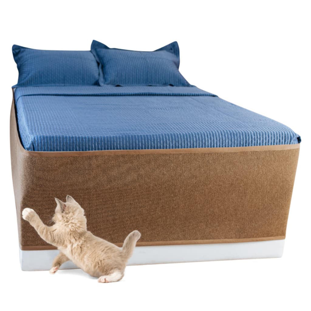 Protetor de cama box e arranhador para gatos