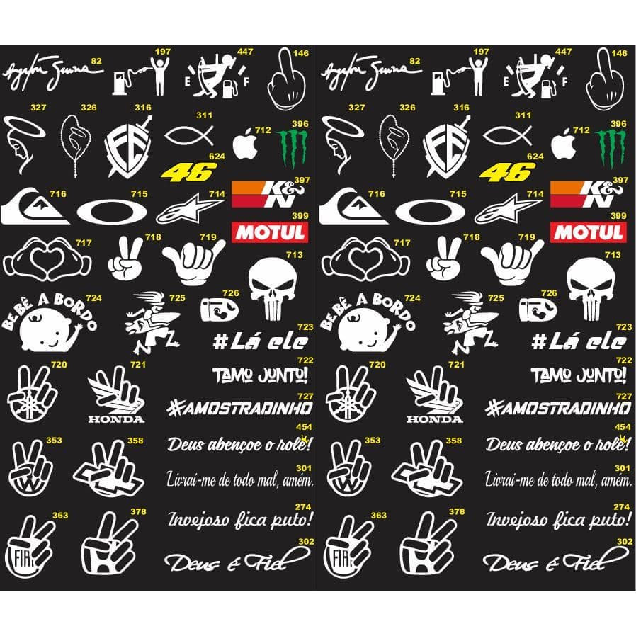 Adesivo para carro, Adesivo para moto, modelos exclusivos - Monte do seu jeito
