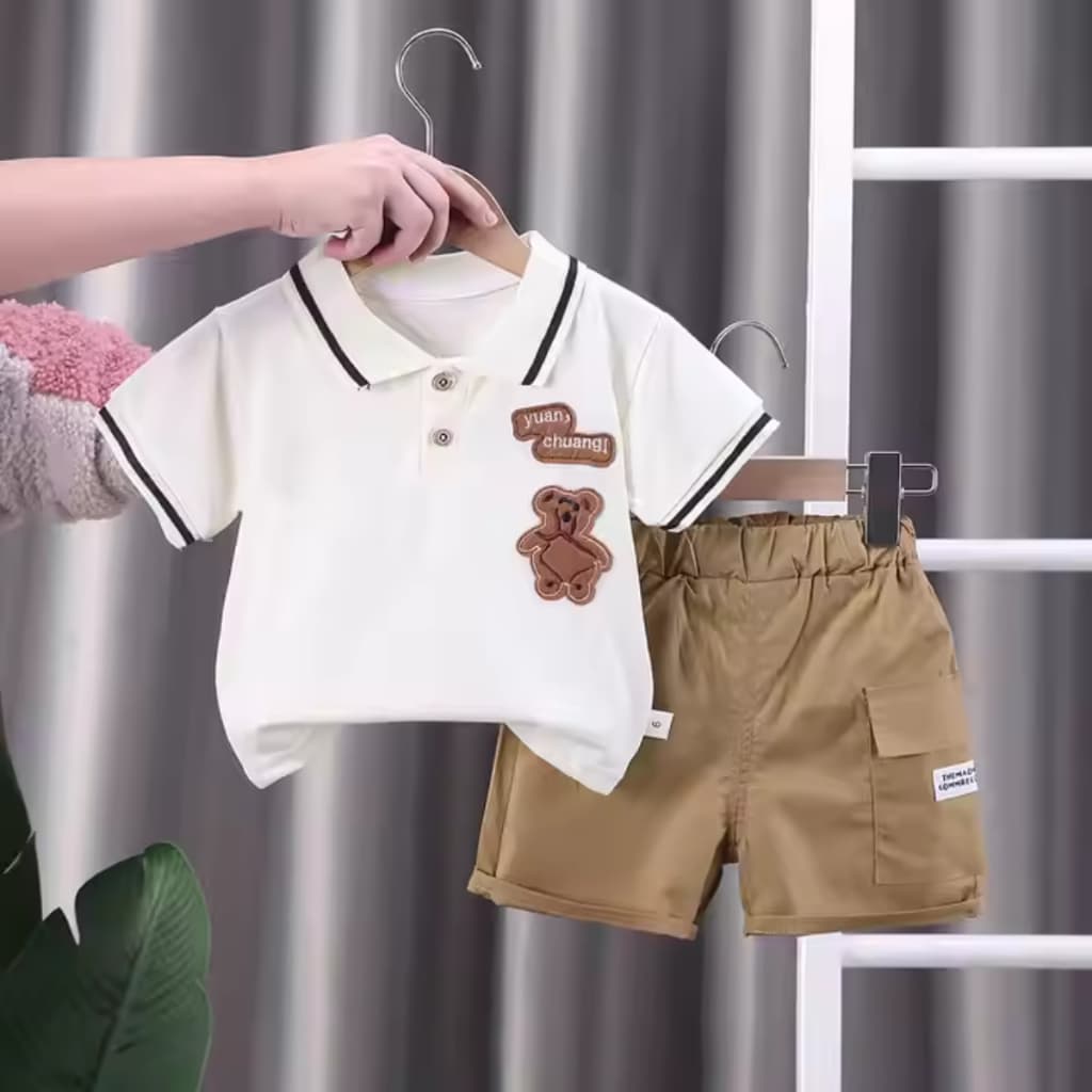 Conjunto Infantil Menino Verão Social Luxuoso Camisa+ Shorts