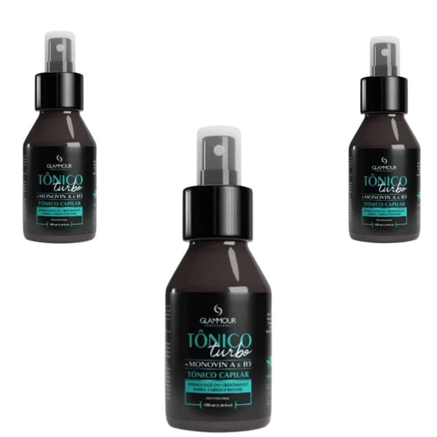 Kit Triplo: 3 Tônico Crescimento de Barba Turbo +b5