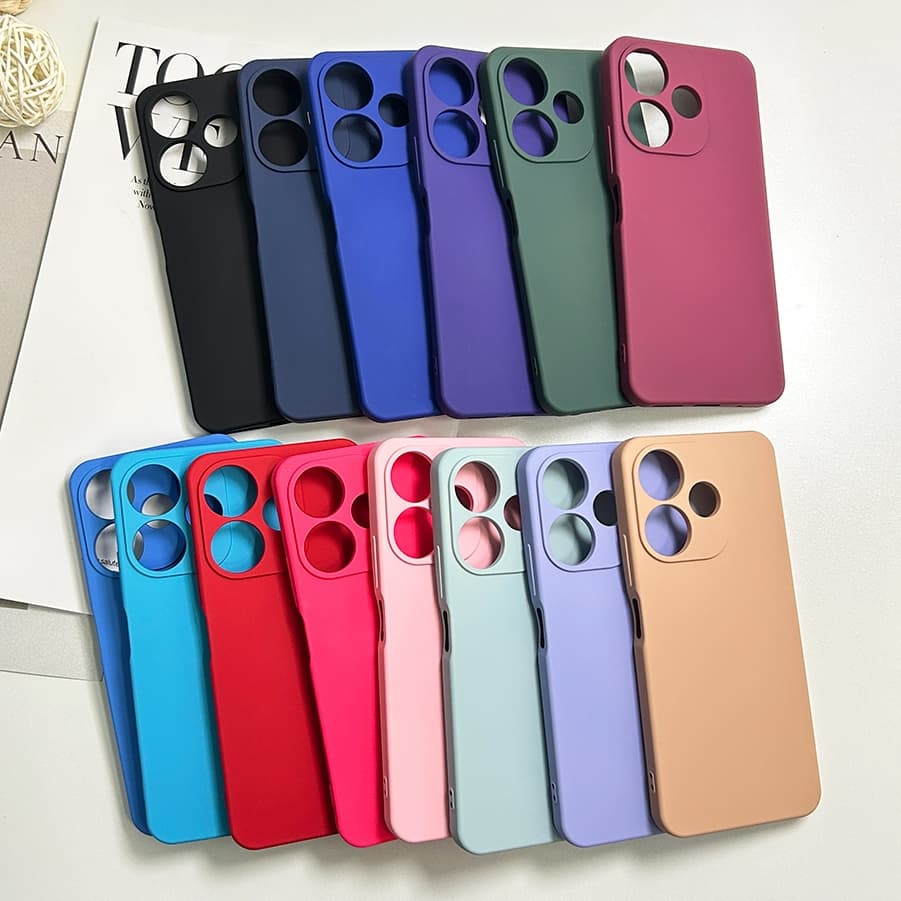 Capinha Case de Para Redmi 9C 13 4G A1 A2 NOTE 12 PLUS Xiaomi POCO X5  Telefone Minimalista de Silicone Premium  Resiste