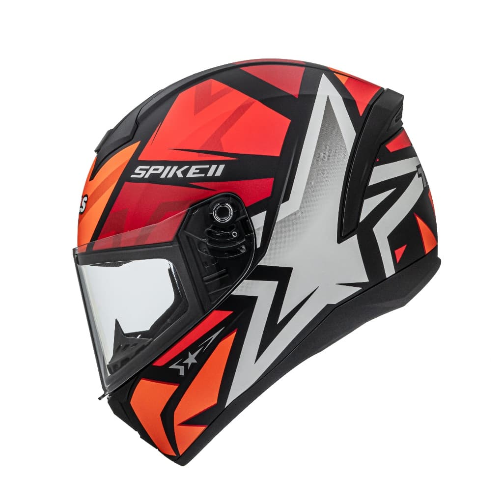 Capacete Masculino/Feminino Peels Spike II 1 ST Estrela Fosco Preto/Vermelho