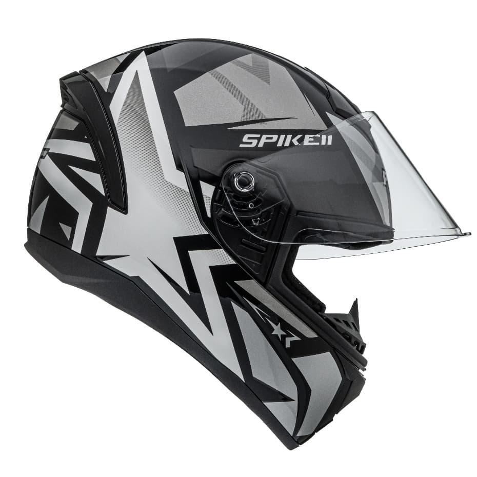 Capacete Masculino/Feminino Peels Spike II 1 ST Estrela Preto/Prata