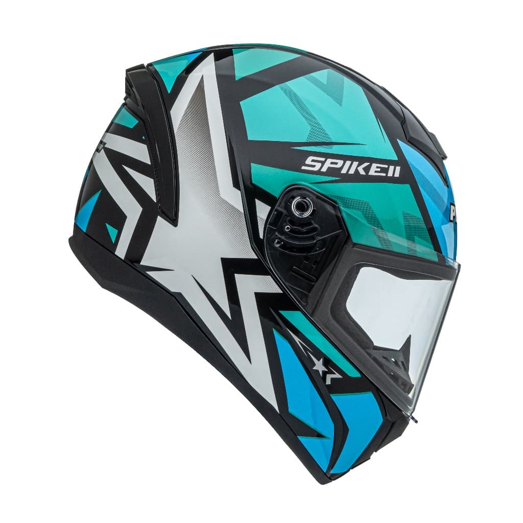 Capacete Masculino/Feminino Peels Spike II 1 ST Estrela Preto/Verde Agua