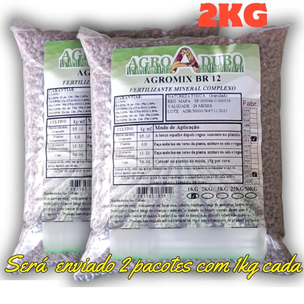Fertili. 2kg Fte Br 12 Micronutriente - S - B -Cu - Mn - Mo - Zn