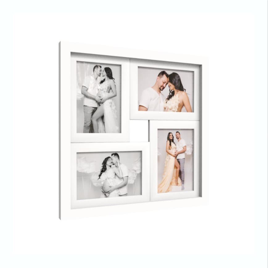 Quadros decorativos porta retrato 4 fotos moldura fotográfica 10x15cm parede Escolha a cor
