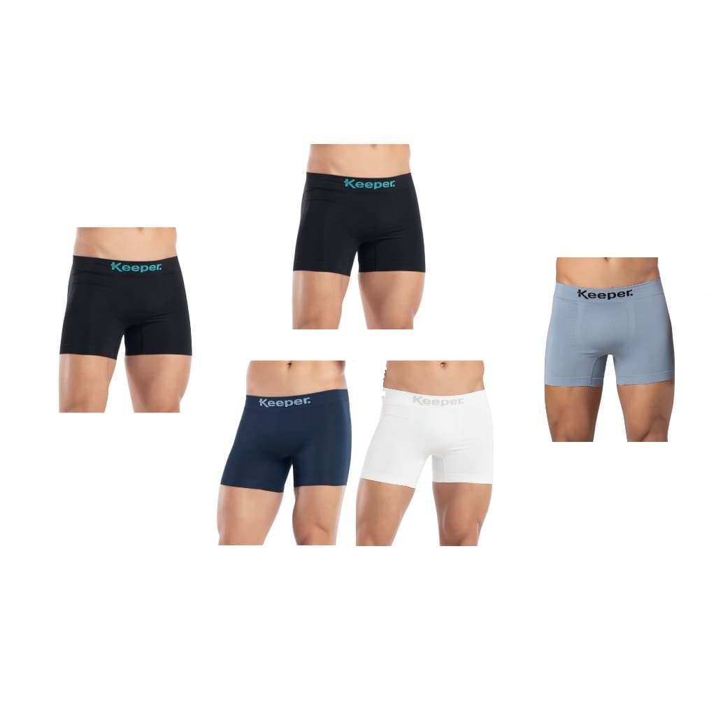 Kit C/ 3, 5 Cuecas Boxer Sem Costura Em Microfibra Keeper