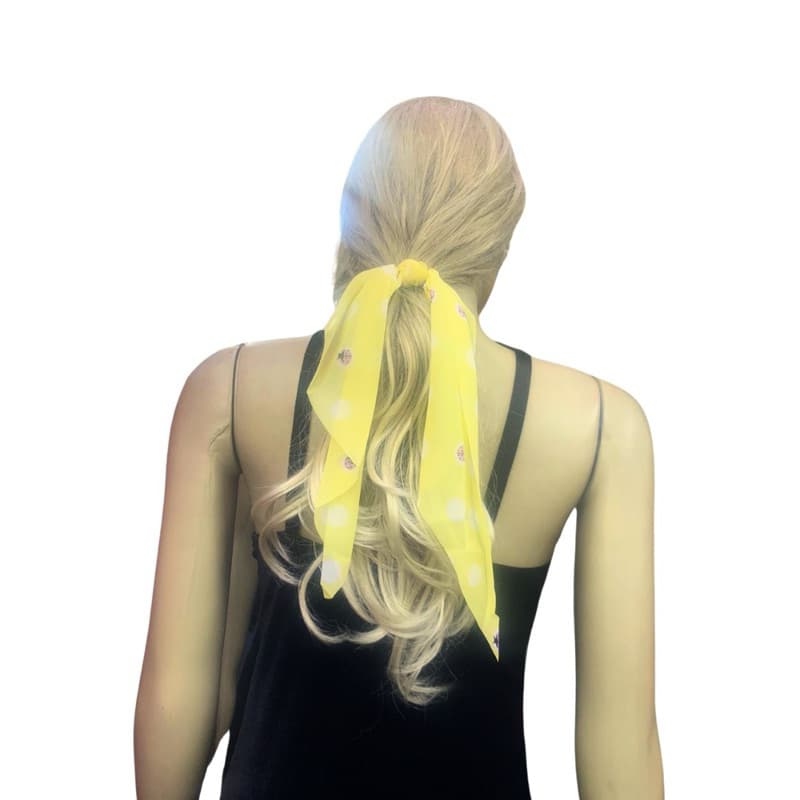 Acessório de cabelo lenço prendedor cabelo laço chiffon/poliester
