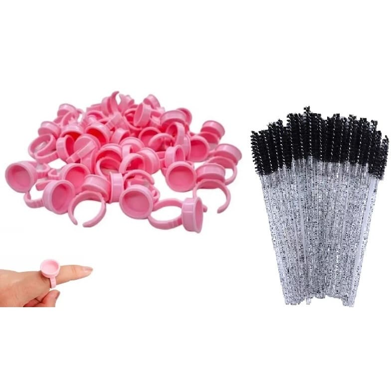 Kit Anel Batoque Micropigmentação Microbland Hena Escova Sobrancelha Escovinha Cilios BB Glow Henna Sobrancelha Fundinho
