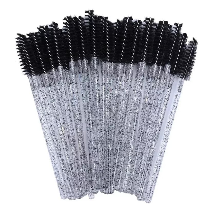 Kit Escovinhas Cilios e Sobrancelhas Anel Batoque Descartaveis Hena Microbland Micropigmentação Escova Sombrancelha