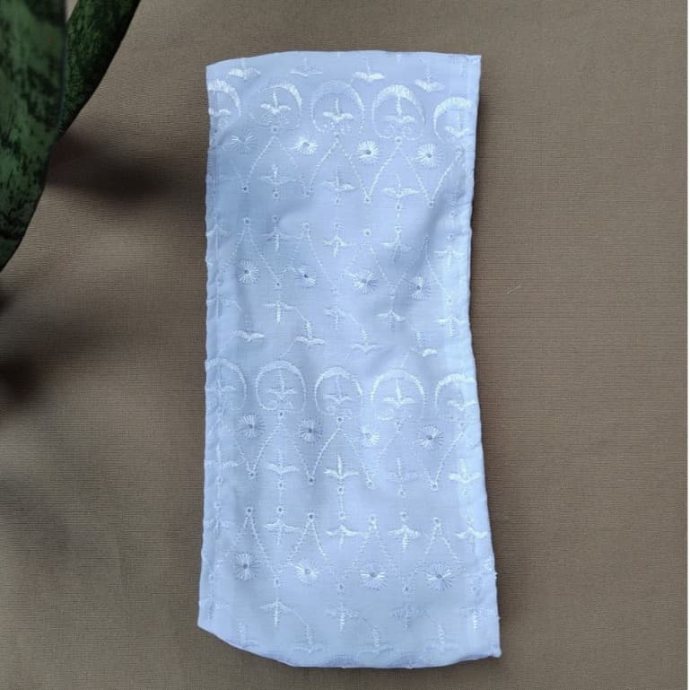 Faixa de Cabelo / Turbante / Headband de Lesie Branco Lua  Umbanda/Candomblé