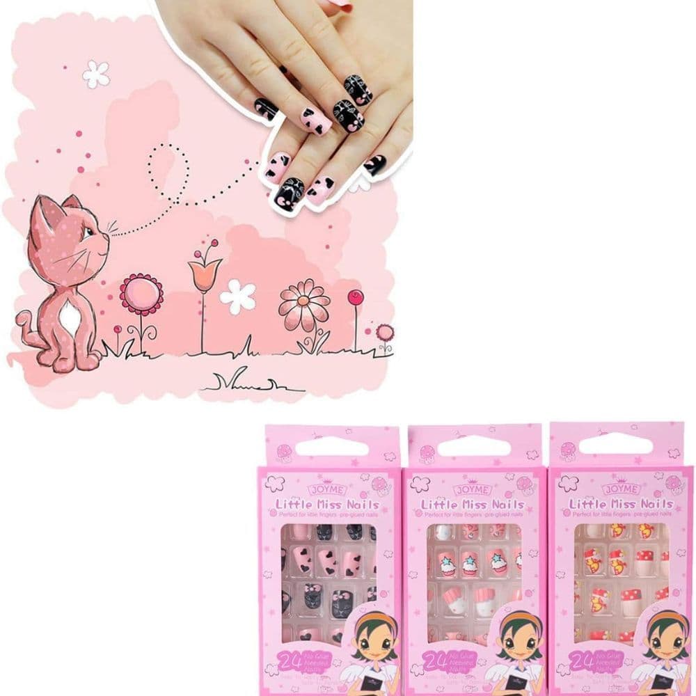 Kit 144 Unhas Postiça Infantil Varios modelos