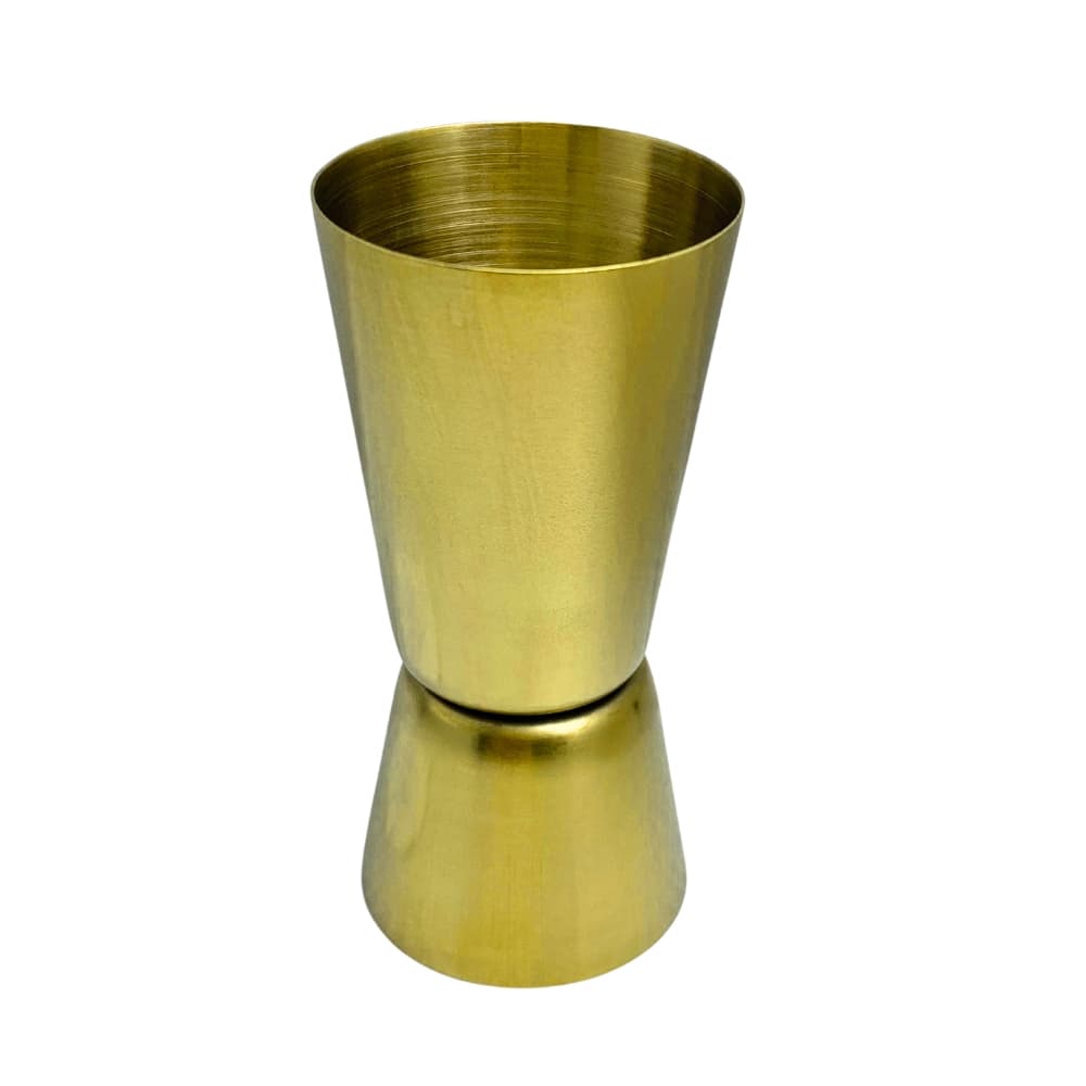 Dosador de Bebidas Dourado Prata Duplo Aço Inox 50ml Fineza