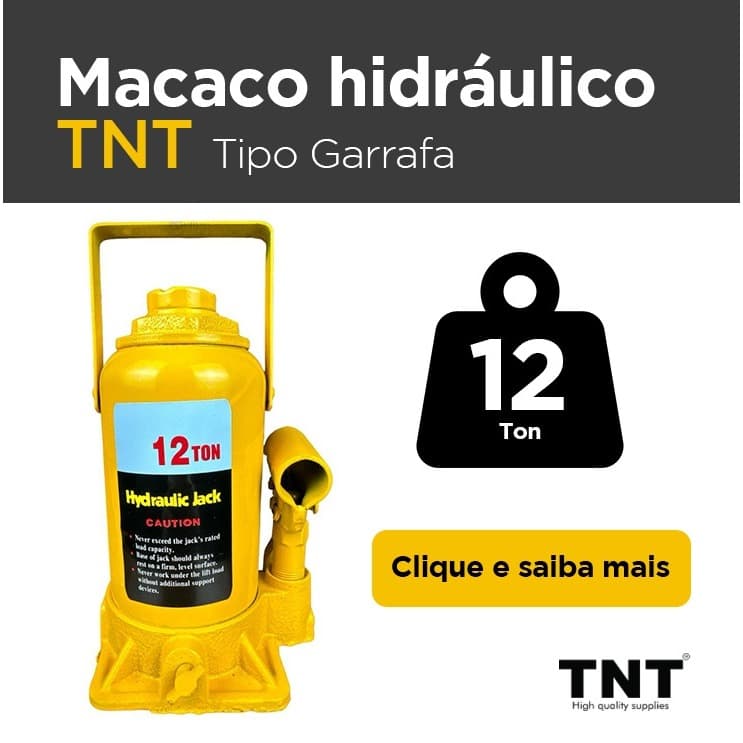 Macaco Hidráulico Manual Carro Caminhão Tipo Garrafa 12 Toneladas