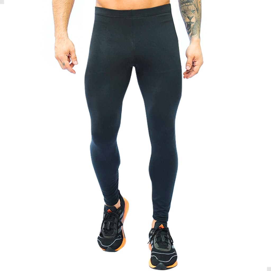 Calça Masculina Ciclista Segunda Pele Térmica  Ciclismo Proteção UV50+