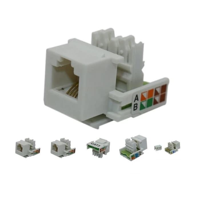 Keystone Rj11 Cat3 Com 4 Vias Para Telefonia - 5 UNIDADES