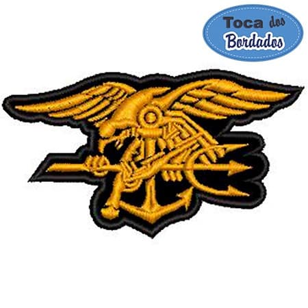 Patch Bordado Us Navy SEAL Trident 4,5x8 cm Cód.2458
