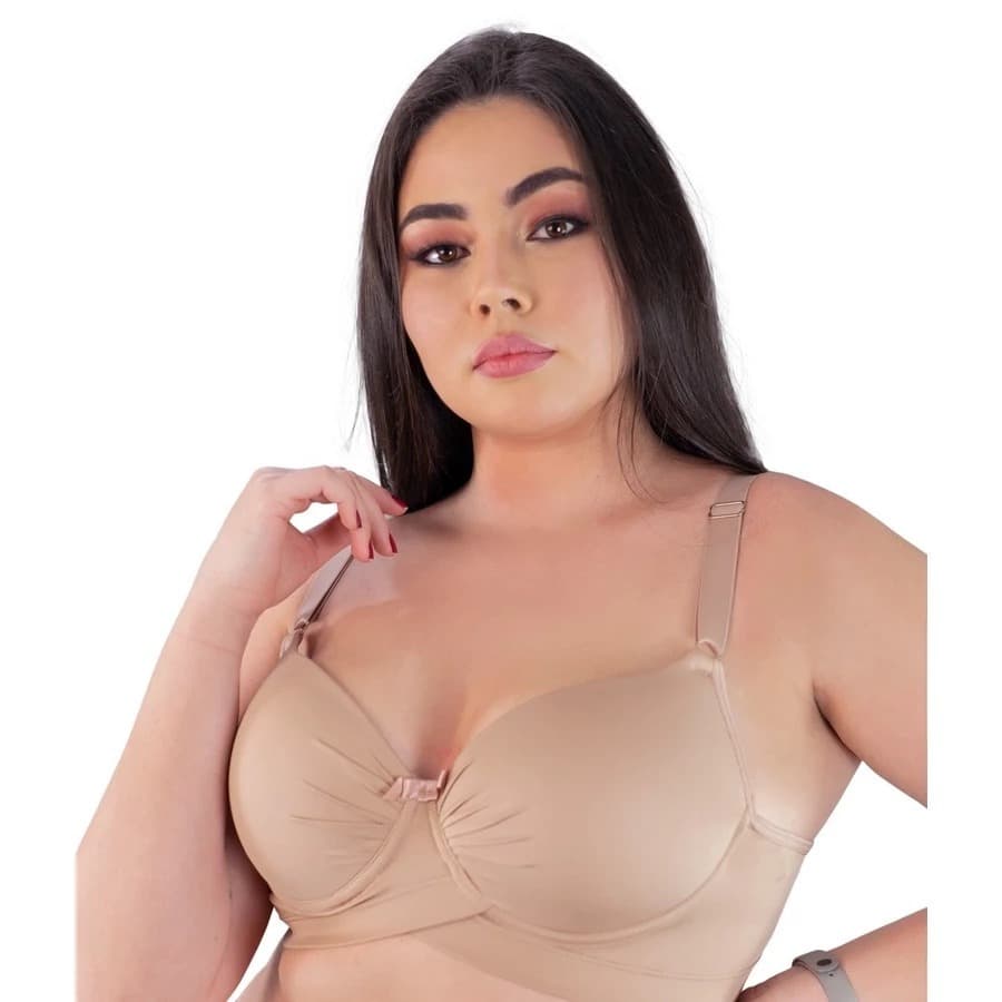 Sutia Plus Size Reforçado Sutiã Sustentação Bojão Cruzado 195