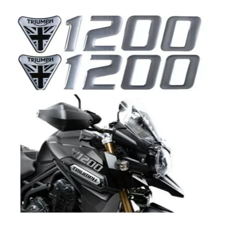 Adesivo Tanque Aba Resinado Para Triumph Tiger 1200 Cor Prata