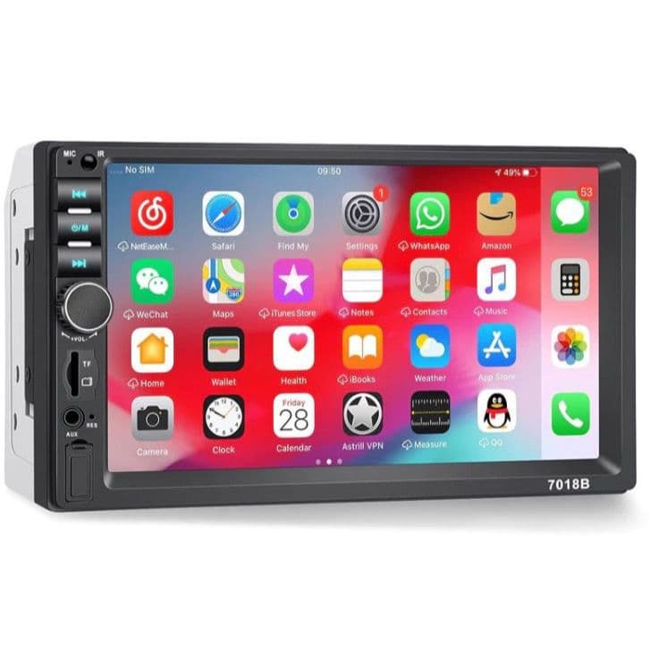 Multimídia Mp5 Universal Tela 7' Polegadas Touch 2 DIN