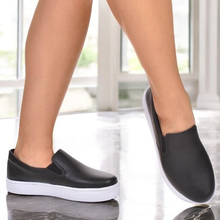 Tênis All Feminino Casual Slipper Dia a Dia Star Confortável Dourado Metalizado Leve Confortável