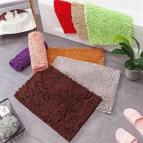 Kit 2 Tapete de Banheiro Macarrão Bolinha Antiderrapante Várias Cores