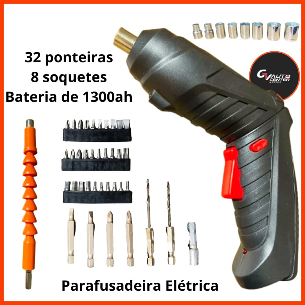 Kit Parafusadeira Furadeira Dupla posição Com 48 Peças Com Maleta Completa Linha Premium ORIGINAL